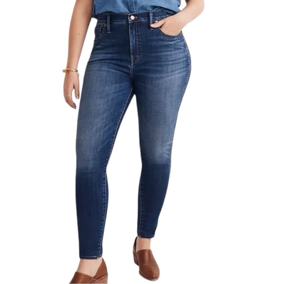 NWT MADEWELL 10” high rise skinny blue jeans ! - Picture 1 of 8